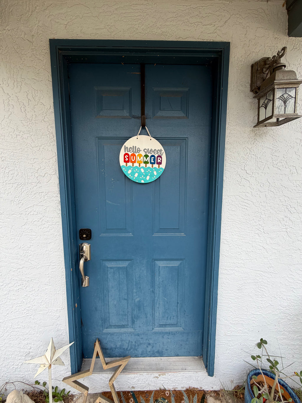 Hello Sweet Summer Popsicle Door Hanger